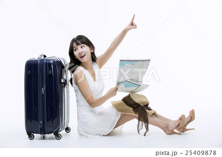 A young woman excited for vacation A young woman excited for vacation 25409878
