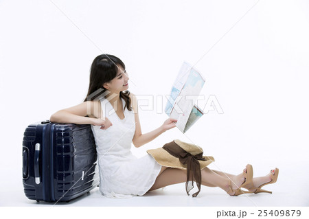 A young woman excited for vacation A young woman excited for vacation 25409879