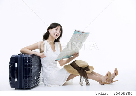 A young woman excited for vacation A young woman excited for vacation 25409880