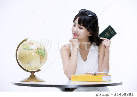 A young woman excited for vacation A young woman excited for vacation 25409893
