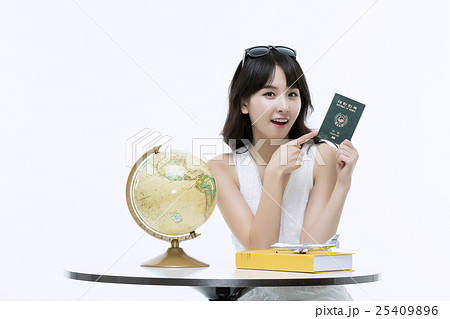 A young woman excited for vacation A young woman excited for vacation 25409896