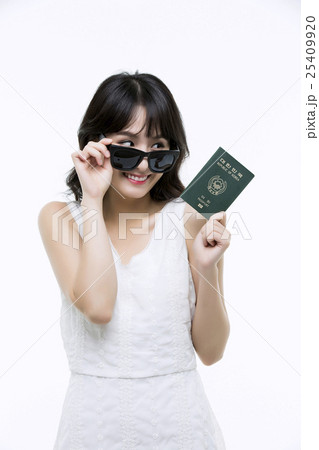 A young woman excited for vacation A young woman excited for vacation 25409920