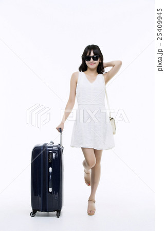 A young woman excited for vacation A young woman excited for vacation 25409945