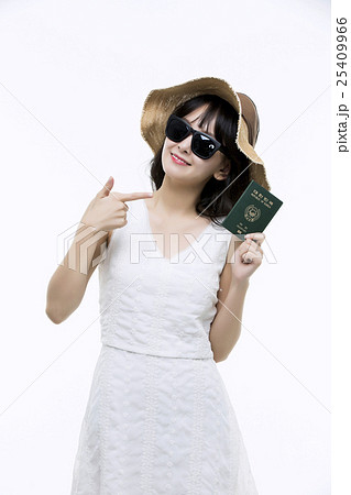 A young woman excited for vacation A young woman excited for vacation 25409966