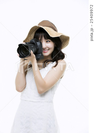 A young woman excited for vacation A young woman excited for vacation 25409972
