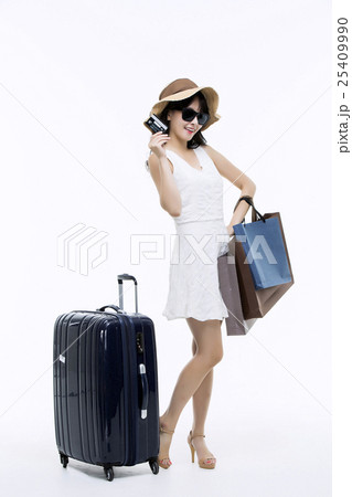 A young woman excited for vacation A young woman excited for vacation 25409990