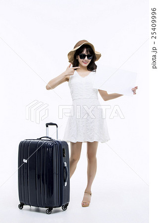 A young woman excited for vacation A young woman excited for vacation 25409996