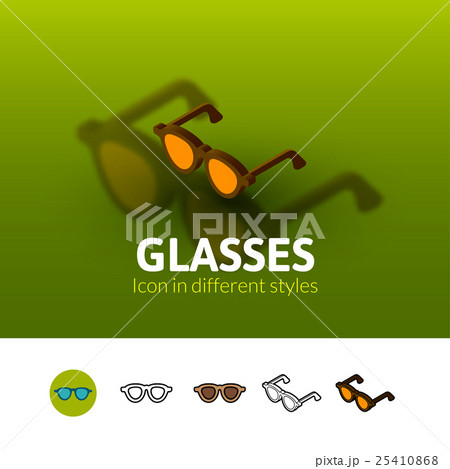 Glasses icon in different style Glasses icon in different style 25410868