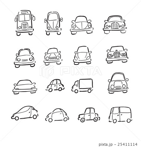 Cars Trucks And Vans Cartoonのイラスト素材 25411114 Pixta
