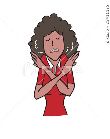 woman gestures cross hands say no cartoon drawing woman gestures cross hands say no cartoon drawing 25411135