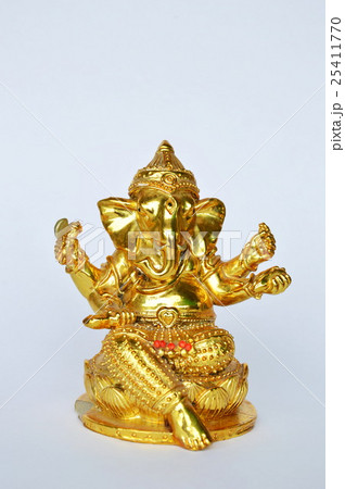 golden Ganesha statue Hinduism elephant head god golden Ganesha statue Hinduism elephant head god 25411770