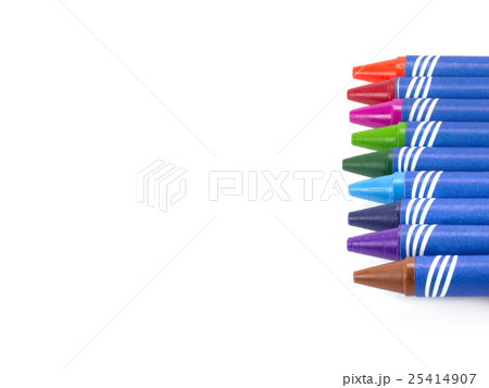 Crayon lying on right isolated on white background 25414907