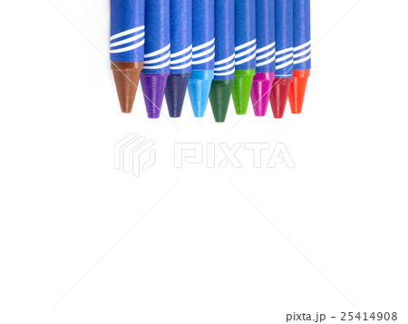 Crayon lying on top isolated on white background 25414908