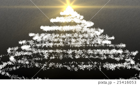 雪の結晶　ツリー　クリスマスツリー 25416053