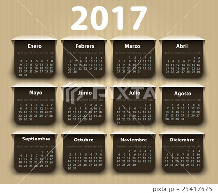 Calendar 2017 year vector design template in Calendar 2017 year vector design template in 25417675