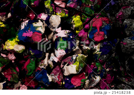 many colored stones with paint 25418238