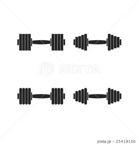 Icons dumbbells, vector illustration. 25419130
