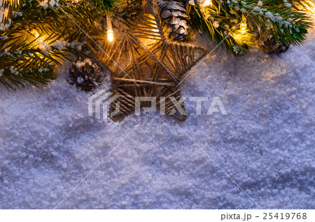 Christmas fir tree with lights Christmas fir tree with lights 25419768