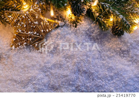 Christmas fir tree with lights Christmas fir tree with lights 25419770