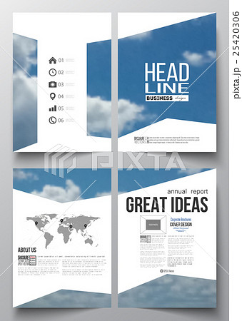 Set of business templates for brochure, magazine Set of business templates for brochure, magazine 25420306