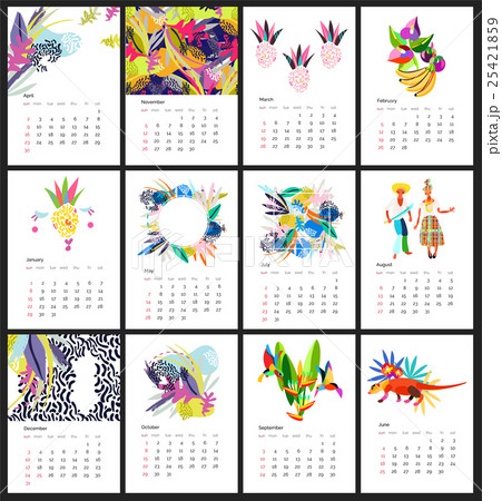 Calendar 2017 year simple animal style Calendar 2017 year simple animal style 25421859