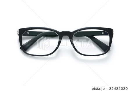 Black frame eyeglasses isolated on white backgroun Black frame eyeglasses isolated on white backgroun 25422020