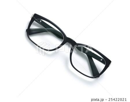 Black frame eyeglasses isolated on white backgroun Black frame eyeglasses isolated on white backgroun 25422021