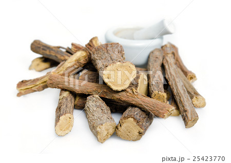 Licorice or liquorice root sticks isolated 25423770