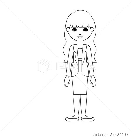 Silhouette of girl cartoon design 25424138