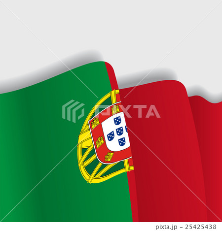 Portuguese waving Flag. Vector illustration. 25425438