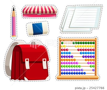 Sticker set of different stationaries 25427766