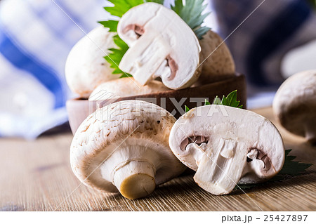 Champions mushrooms in different positions. Champions mushrooms in different positions. 25427897