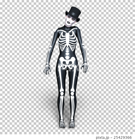 A woman with a skeleton costume A woman with a skeleton costume 25429366