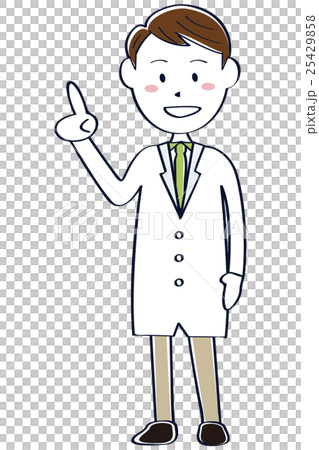 A young doctor who seems to be kind to a line drawing Male point 1 25429858