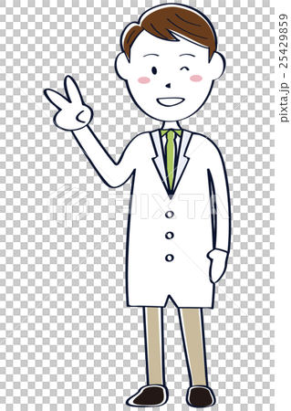 Young doctor who seems to be kind to line drawing Male point 2 Young doctor who seems to be kind to line drawing Male point 2 25429859