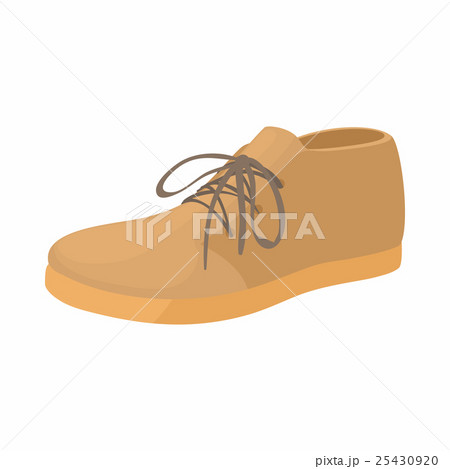 Brown boot icon in cartoon style 25430920