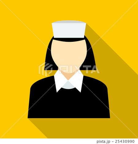 Maid icon in flat styleのイラスト素材 [25430990] - PIXTA
