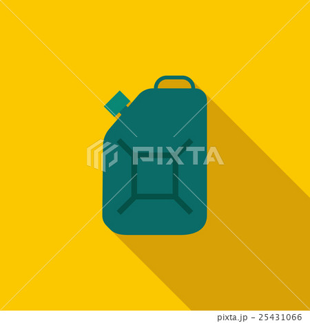 Green fuel canister icon, flat style Green fuel canister icon, flat style 25431066