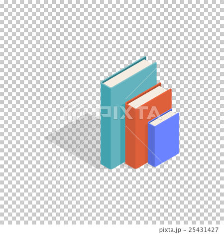 Three books standing vertically icon Three books standing vertically icon 25431427