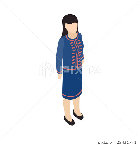 Female singaporean icon, isometric 3d style 25431741