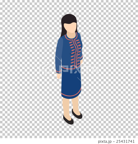 Female singaporean icon, isometric 3d style 25431741