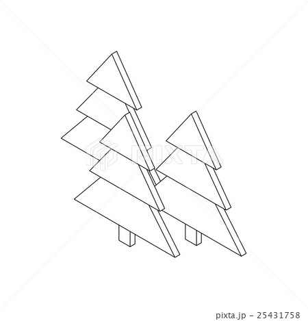 Fir tree icon, isometric 3d style 25431758