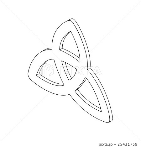 Triquetra icon, isometric 3d 25431759