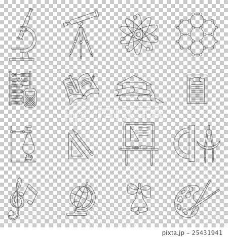 Science icons set, thin line style - Stock Illustration [25431941] - PIXTA