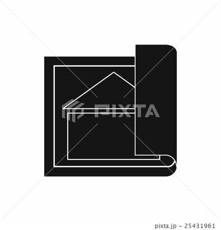 Building plan icon, simple style Building plan icon, simple style 25431961