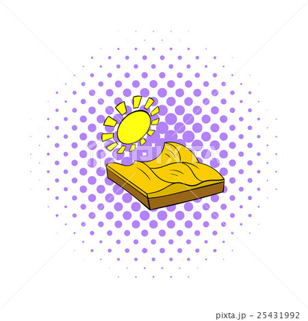 Desert landscape icon in comics style 25431992