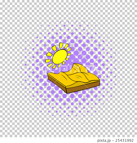 Desert landscape icon in comics style 25431992