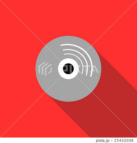 Blank CD icon, flat style 25432036