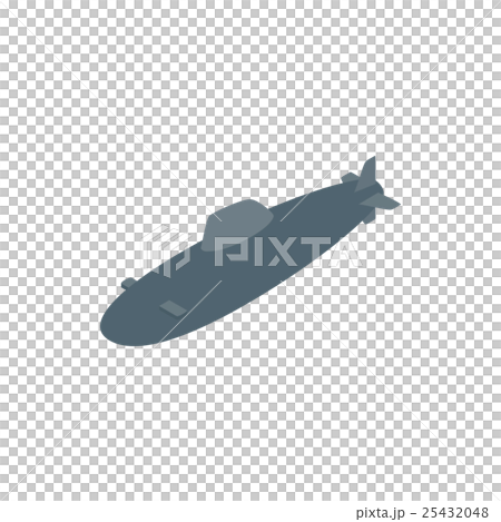 Submarine icon, isometric 3d style 25432048