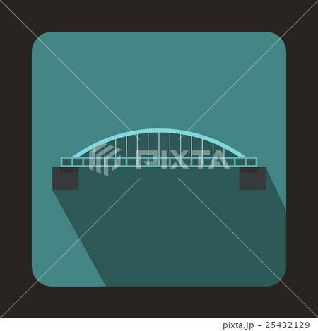 Classic bridge icon, flat style 25432129
